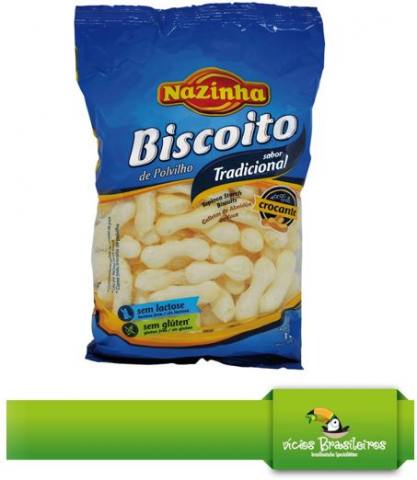 Biscoito Polvilho Tradicional - Maniokchips - Nazinha - 100gr