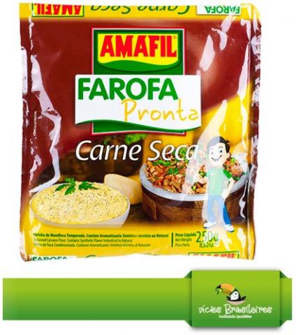 Farofa pronta Carne Seca von Amafil – Fertigprodukt aus Brasilien