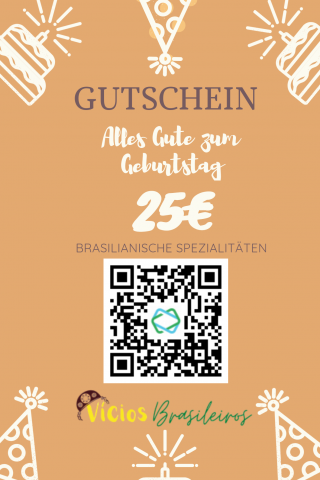25 Euro Gutschein - für den Geburtstag