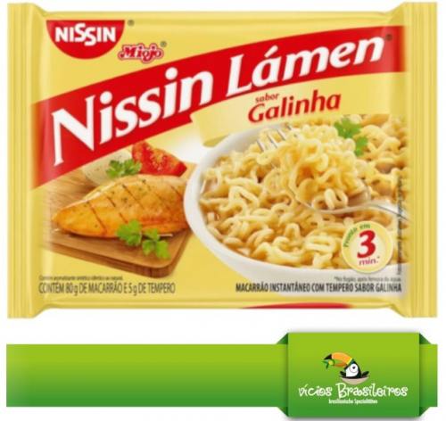 Nissin Lámen Galinha Miojo 85g – brasilianische Instantnudeln mit Hühnergeschmack