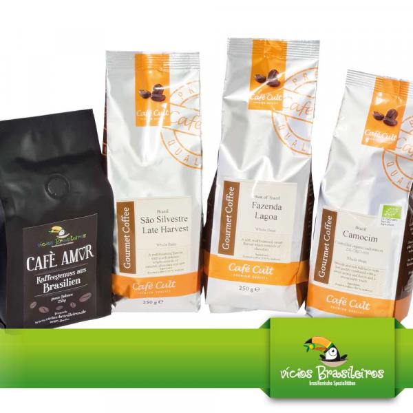 Probierpaket Kaffee Brasilien – Fazenda Lagoa, Camocim, Sao Silvestre – D&B - ganze Bohne – 250gr